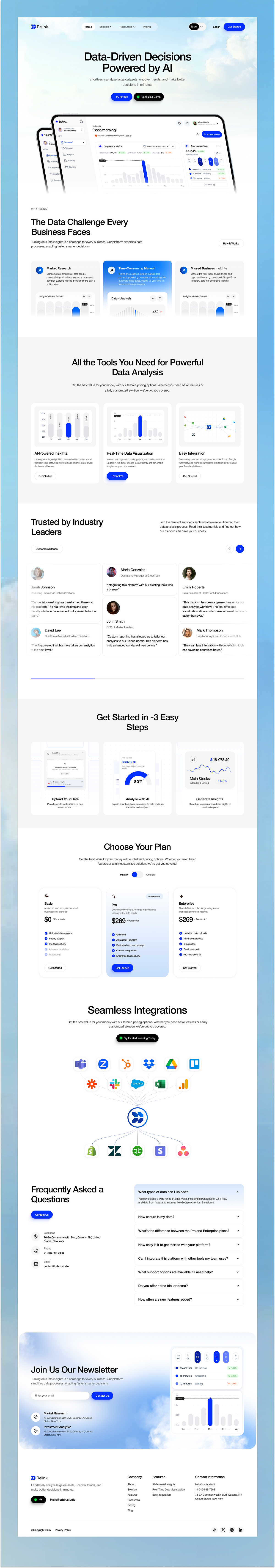 Relink - Analytics Saas website Image 1