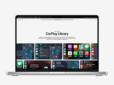 CarPlay Library Website Design branding interaction design motion graphics ux web design website