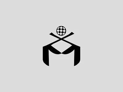 Futuristic M Football Logo designs, themes, templates and downloadable