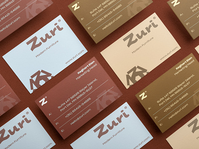 Business Card for Modern Furniture Studio branding business card business card design corporate identity graphic design