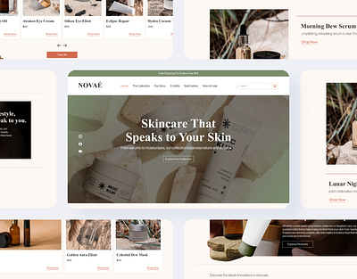 Novae | Skin care | Website Design design figma skincare ui ux website