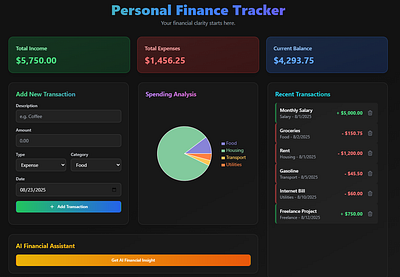 I Will Design a Simple Finance Tracking App budget planner expense tracker finance tracker money management savings tracker