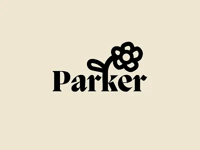 Parker Farms branding design flower graphic design illustrator logo logotype minimal typography vector