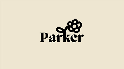 Parker Farms branding design flower graphic design illustrator logo logotype minimal typography vector