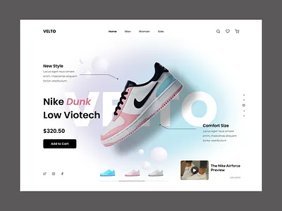 Shoes Ecommerce Landing Page brand design creative website creative website ecommerce design ecommerce landing page ecommerce ui ecommerce website fashion website footwear landing page modern website online shop online store shoes shoes store shopping ui uiux design web design website
