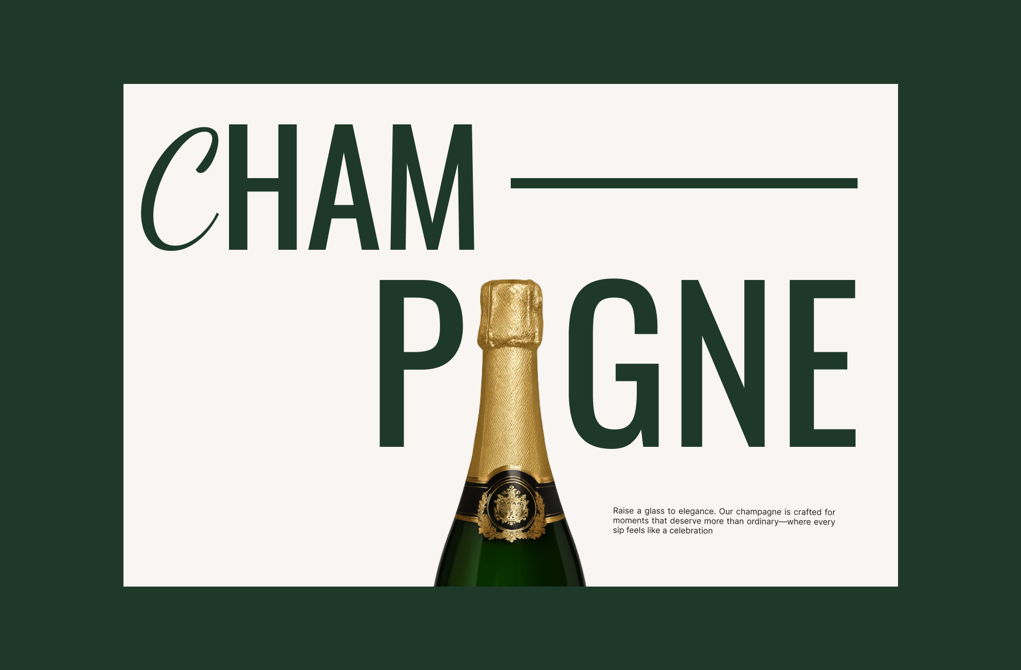 Hero Series 01 – Champagne alcohol champagne creative drinks hero hero section homepage landing page luxury product design ui ux visual design website design