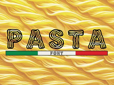 PASTA FONT branding design font food italy logo menu noodle pasta ramen restaurant ui