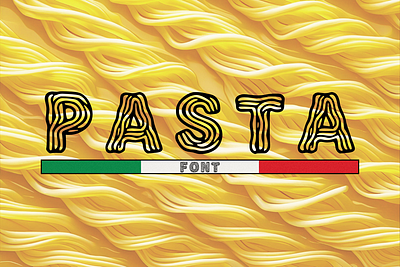 PASTA FONT branding design font food italy logo menu noodle pasta ramen restaurant ui