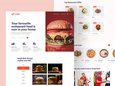 Food Delivery Website UI/UX Design burger clean design foddi food delivery website food logo food ordering food service fresh food graphic design healthy food landing page minimal ui restaurant website ui ui ux design uiux design ux web design website website design