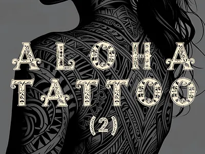 ALOHA TATTOO aloha art branding desing font graphic design hawaii island logo maui ocean polynesian tattoo ui vacation