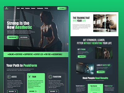 PeakForm – Bold Online Fitness Coaching Webs fitness fitnessandwellness gymwebsite wellness