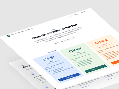 Pricing – Daily UI #030 daily ui dailyui interface plans pricing pricing cards pricing page pricing plan pricing table product design subscriptions website design