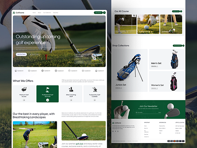 Golf Club Website Design enjoy game golf golf club website golf exerience golf field golf fun club golf game golf game website design golf homepage golf sports design golf ui design golf website design sports