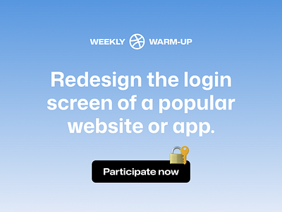 Redesign a Popular Login Screen 🔐 community design dribbble dribbbleweeklywarmup log in login login screen prompt ui weekly warm up