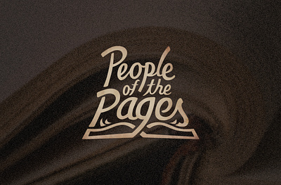 People of the Pages bible church branding church logo graphic design illustration logo people word of god wordmark