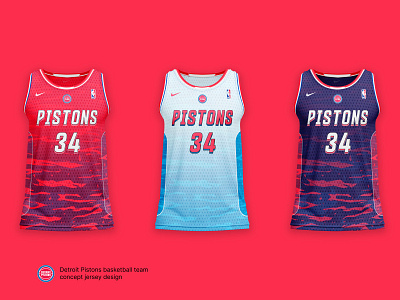 Detroit Pistons basketball team concept jersey design adidas basketball basketball jersey basketball type basketball uniform detroit pistons graphic design jersey design jordan nba nba jersey nike puma sport type type type design typography uniform design