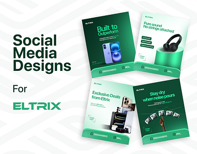 Social Media Designs for Eltrix branding graphic design logo