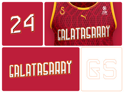 Galatasaray basketball team concept jersey design adidas basketball basketball jersey basketball type basketball uniform fiba galatasaray graphic design jersey design jordan logo design nike puma sport type type type design typography under armour uniform design