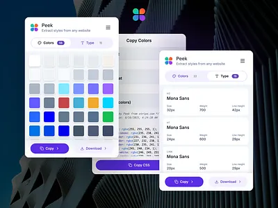 Peek Chrome Extension - Extract Color & Text Style From Websites browser extension chrome chrome extension color extractor edge edge add on edge extension extension extension ui extract colors extract styles extract text khalid hasan zibon peek peek extension style extractor