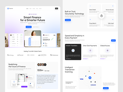 Paynova – Smart Finance Website | Fintech Payment Platform interface product service startup ui ux web