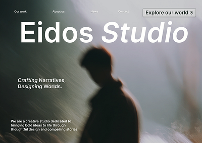 Eidos Studio cinema studio landing page design graphic design landing page ui ux web design