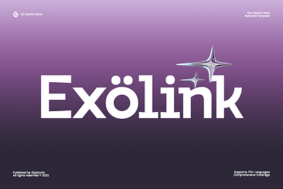 GC Exolink – Infinite Boldness advertising branding clean design display elegant font font glyph glyphonic graphic design logotype modern poster printing style stylish trend trendy typeface typography