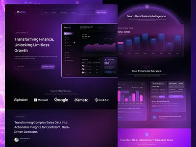 Finance Landing Page / Website Design analytics b2b clean finance finance landing page finance website financial fintech fintech website landing page platform platrom saas saas design saas landing page startup uiux webflow webpage website