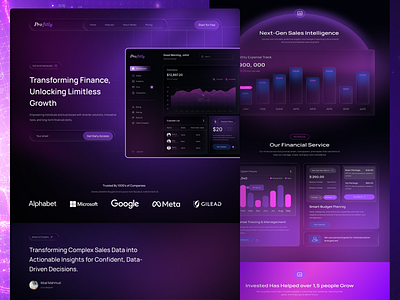 Finance Landing Page / Website Design analytics b2b clean finance finance landing page finance website financial fintech fintech website landing page platform platrom saas saas design saas landing page startup uiux webflow webpage website