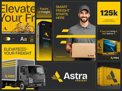 Astra Freight Logo brand brand identity branding custom logo deliver fast freight identity logistics logistics branding logo logo design logodesign logomark logos logotype speed
