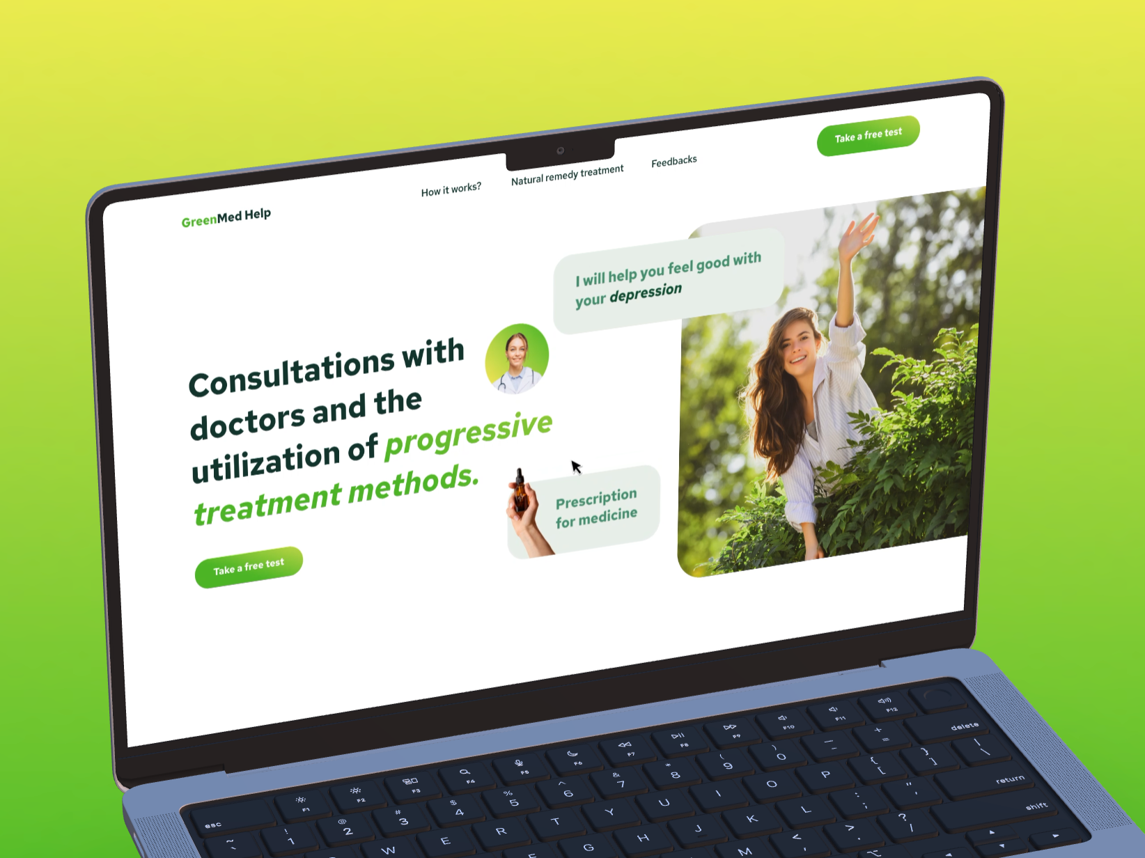 GreenMed Help animation design doctor healthcare medicine ui