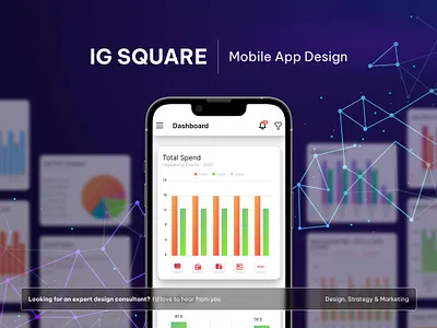 Media Tracking App Design - IG Square app design dashboard design data design data visualization design dribbble figma figma design graphs inspiration mobile app ui ui cards ui design ux ux design