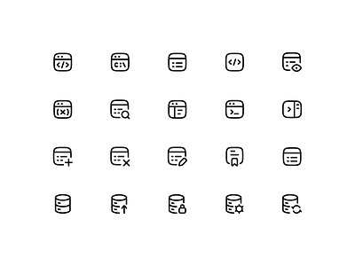 Free Programming & Coding Stroke Icons - Rounded ✨ coding icons command line database database export database locked database setting database sync 01 free icons line icons programming icons property delete property new property view repository rounded icons source code square stroke icons web programming
