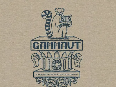 Gammaut-Branded branding graphic design illustration logo retro