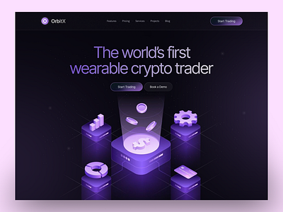 Crypto Trading Website Design & Development crypto trading landing page prop trading saas website trading trading landing page trading web trading webste ui web design website website design