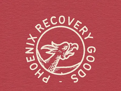Phoenix-Recovery-Goods-Emblem branding graphic design illustration logo retro vintage
