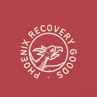 Phoenix-Recovery-Goods-Emblem branding graphic design illustration logo retro vintage