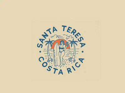sants teresa branding design graphic design illustration logo retro vintage