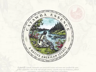 Catawba-Essence-A-Native-American-Legacy branding graphic design illustration logo retro