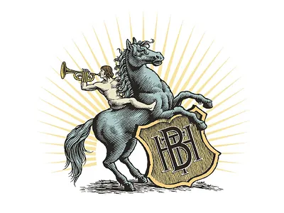 BH branding graphic design illustration logo retro