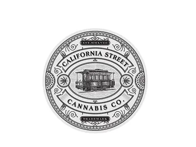 alifornia-Street-Cannabis-Co branding graphic design illustration logo retro