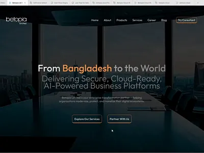 IT Company UI/UX Design 3d animation bd calling it ltd betopia ltd branding clean ui design company website design dribbble shorts figma landing page graphic design international client it firm landing page landing page logo motion graphics prototype software company ui ux research website development