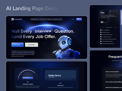 AI Landing Page | Interview Assistant ai landing page interview assistant landing landing page landingpage ui ux web design