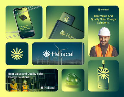 Heliacal Brand Design brand identity brand logo branding business logo eco logo energy logo graphic design green energy logo logo design logo mark logotype modern logo power renewable energy solar logo solar panel logo startup visual identity volt logo