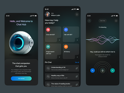 AI Chatbot Mobile App app app design app interface best ui chat chat bot chatbot chatbot ui design mobile mobile app design mobile ui mobile ui design mobile ux mordern app ui navbar ui ui design