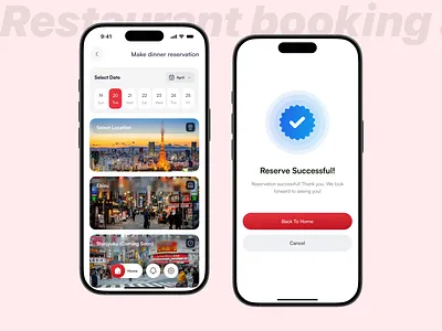 🥂 FeastBooked – Reservation Successful android app app design application ui booking success ios app iot mobile mobile app design mobile app ui mobile responsive modern design popular reservation flow restaurant app success page successful table booking ui ux user experience