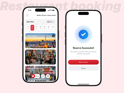 🥂 FeastBooked – Reservation Successful android app app design application ui booking success ios app iot mobile mobile app design mobile app ui mobile responsive modern design popular reservation flow restaurant app success page successful table booking ui ux user experience