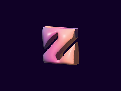 3D Z Logo Design 3d 3d z agency big blender branding cinema4d color colorful finance for sale unused buy glossy gradient graphic design letter z modern presentation ui volume z