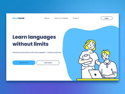 🌍 NeuroSpeak – Website Concept responsive website