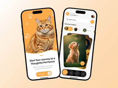 Pet Care App app application cat clean ui concept dog dogapp dribbble figma ios mobile mobile app pet pet app petcare petlovers ui user interface ux design