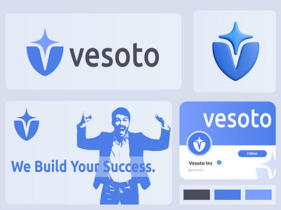 Vesoto, Success Story Logo achievement agency book branding communication education elegant logo happy illustration inspiration logobranda minimal logo modern logo quality research speech success success story logo tech logo technology